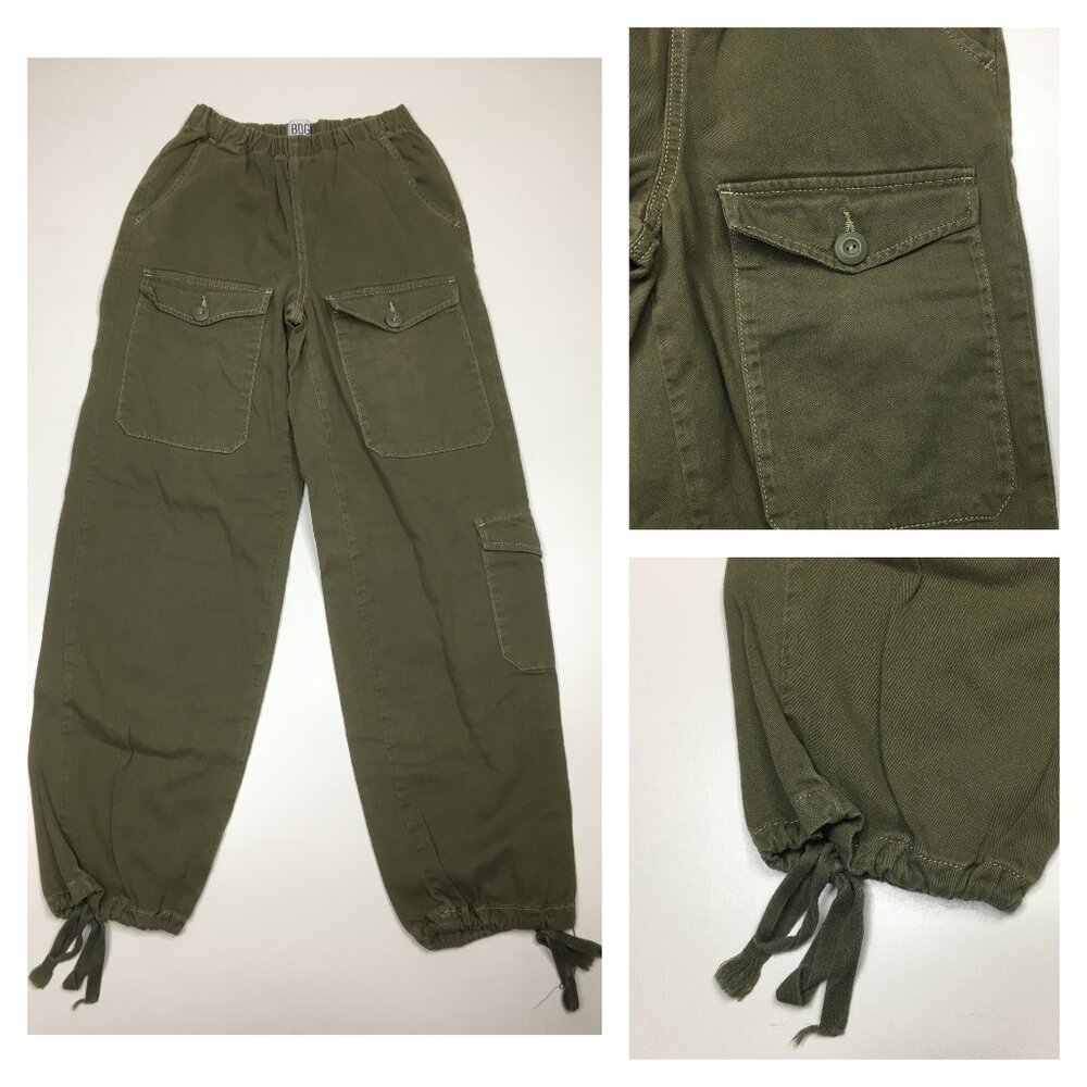 BDG Urban Outfitters Green Cargo Pocket Drawstring Hem Pull On Jogger Pant